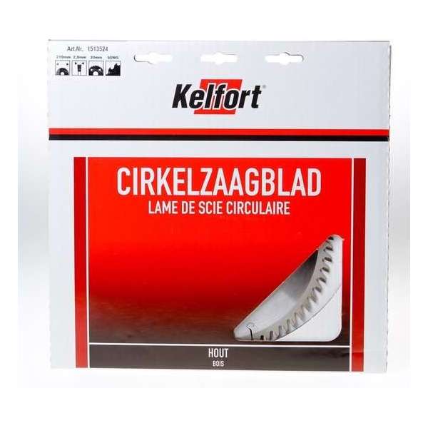 Kelfort Cirkelzaagblad hardmetaal 60 tanden WS-W diameter 210 x 2.8 x 30mm (Prijs per stuk)