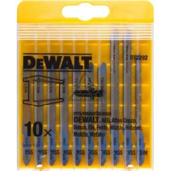 DeWalt DT2292 10 delig Decoupeerzaagblad set in cassette - Metaal