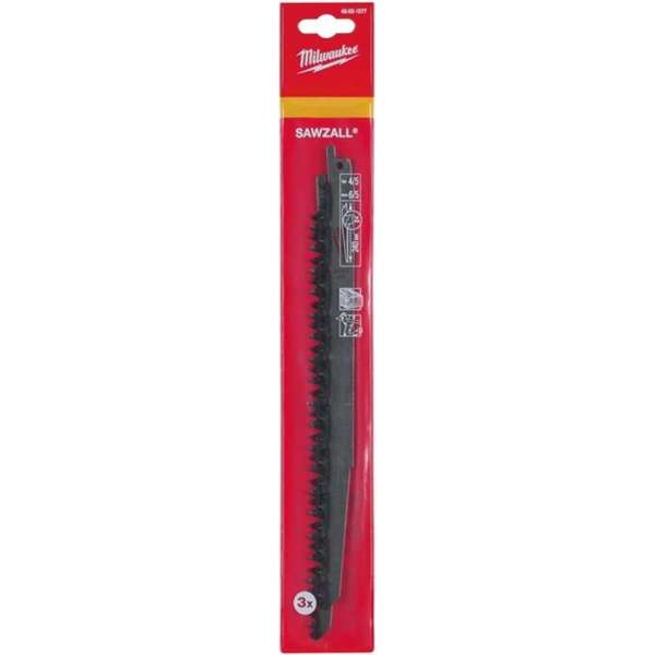 Milwaukee 48001077 Reciprozaagblad - 240 x 4/5TPI - Hout/Kunststof (3st)