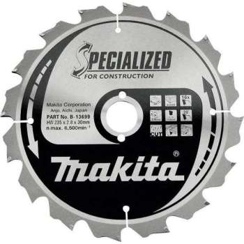 Makita B-13683 Zaagb bouw 190x30x3,0 12T 20g