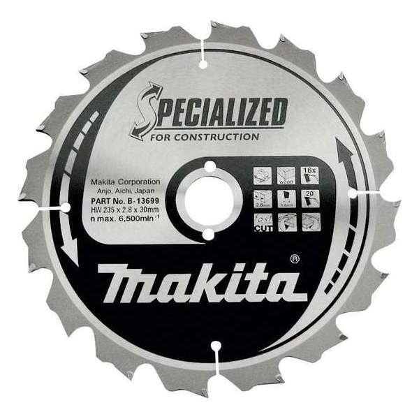 Makita B-13683 Zaagb bouw 190x30x3,0 12T 20g