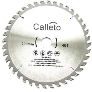 Calleto zaagblad - Zaagblad hout - 200 x 22,23mm - Cirkelzagen - 40 tanden - hardmetalen - Incl. reductiering 19,8mm