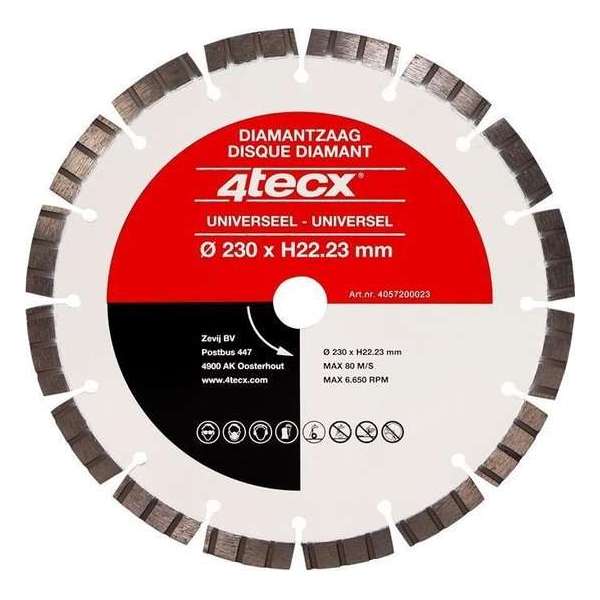 4Tecx Diamantzaag Turbo 125X22 Univ Dry