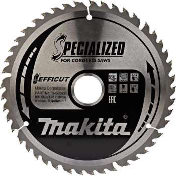 Makita Cirkelzaagblad Hout Efficut 190x30x1,45 45T 23g