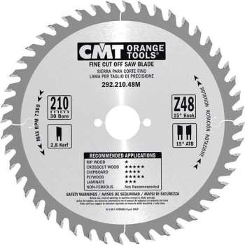 CMT 292.230.64M HW Cirkelzaagblad - 230 x 30 x 64T - Hout