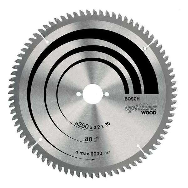 Bosch - Cirkelzaagblad Optiline Wood 254 x 30 x 3,2 mm, 60