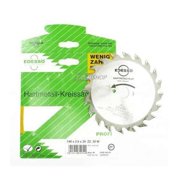 EDESSÖ carbide circular saw blade 140 x 2.6 x 20 mm Z 20 W 0150.140.20