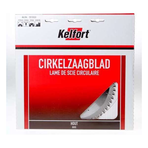 Kelfort Cirkelzaagblad hardmetaal 60 tanden WS(NEG) diameter 216 x 3 x 30mm