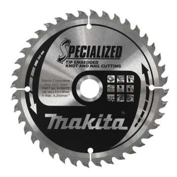 Makita B-09503 Specialized Cirkelzaagblad - 190 x 30 x 40T - Hout (Met nagels)