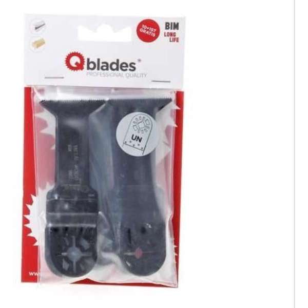 Qblades UN12 Multitoolzaagblad Bim 44X78mm Bim 10+1 stuk gratis