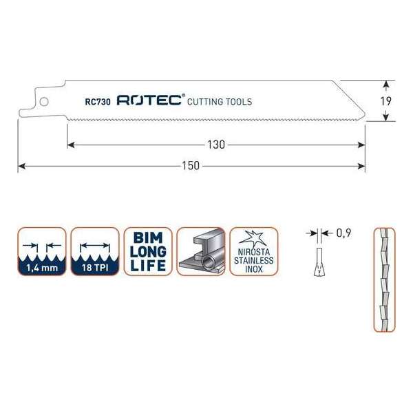 Reciprozaagblad RC730 / S922EF set 5 stuks