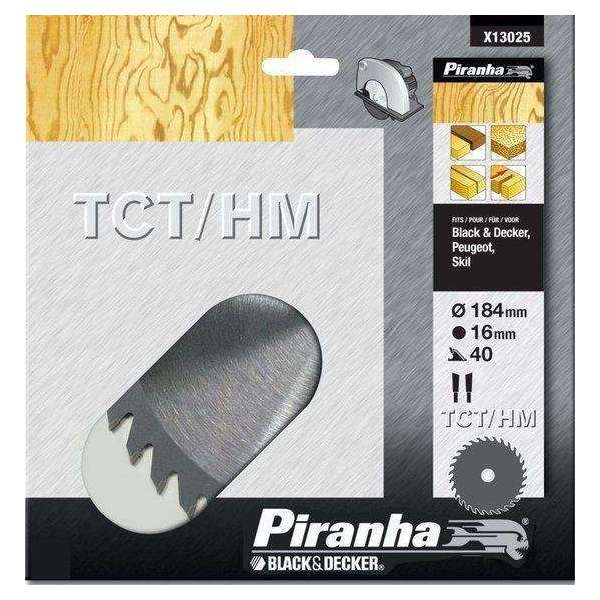 Piranha Cirkelzaagblad TCT/HM, 184 x 16mm 40 tanden X13025