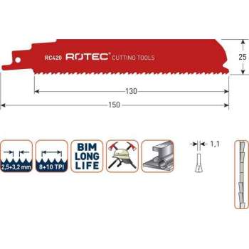 Reciprozaagblad RC420 / S926CHF  set 5 stuks