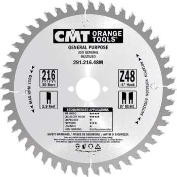 CMT 291.130.20H Cirkelzaagblad - 130 x 20 x 20T - Hout