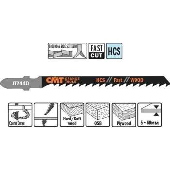 Decoupeerzaag HCS 75 x 100 mm. 6tpi (fast,wood)