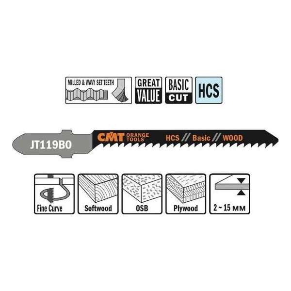 CMT decoupeerzaag HCS 50 x 76 mm. 12tpi (basic,wood)