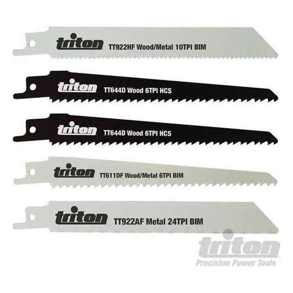 Triton 5-delige reciprozaagblad set 150 mm