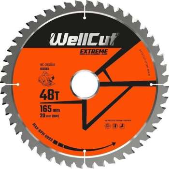 WC-C1652048 TCT-zaagblad Extreme | 165 mm x 48T x 20 mm | Geschikt voor DSS611, DCS391, M18CS55, GKS18