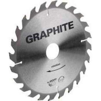 Graphite Cirkelzaagblad 165mm Asgat 30mm Tanden 24 Dikte 2,8 Vulringen 16/20/25 TCT