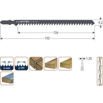 Decoupeerzaagblad, hout speed line