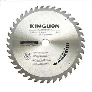 KINGLION zaagblad - Zaagblad hout - 230 x 22,23mm - Cirkelzagen - 40 tanden - hardmetalen - Incl. reductiering 19,8mm