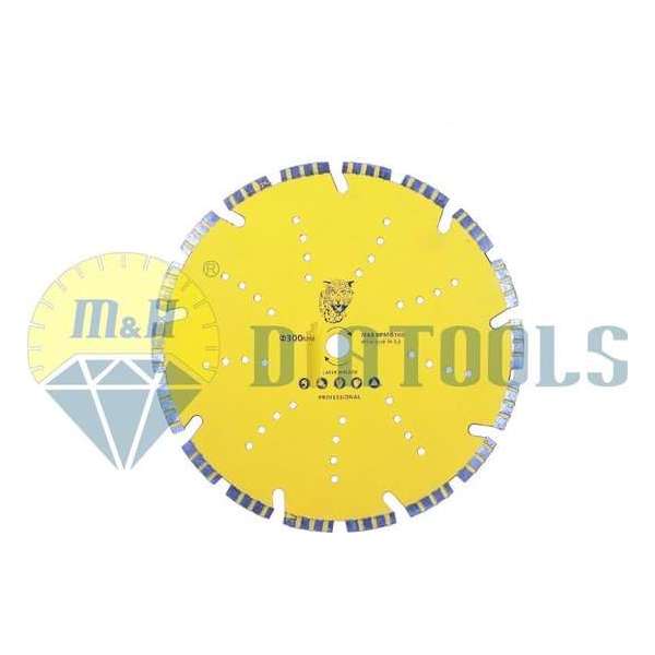 M&H diatools Diamant Slijpschijf/Zaagblad motor/tafelzaagblad 300mm X asgat 20mm Nat - Gereedchap voor diamantbewerking