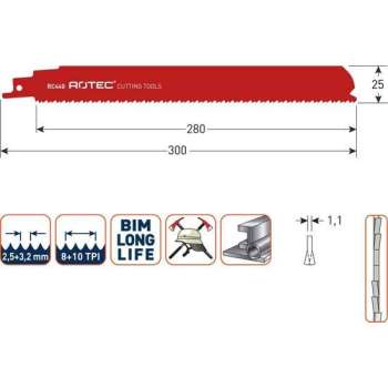 Reciprozaagblad RC440 / S1226CHF  set 5 stuks