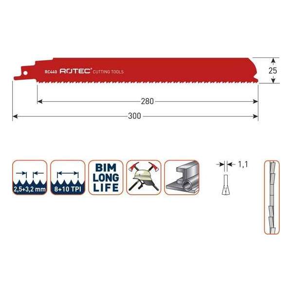 Reciprozaagblad RC440 / S1226CHF  set 5 stuks