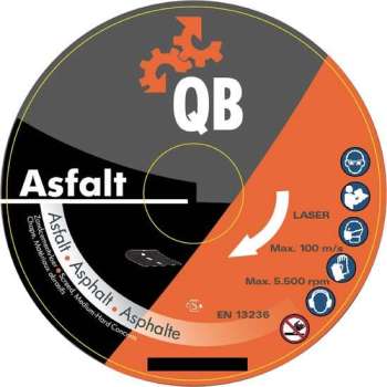 Diamant zaagblad QB Asfalt Ø350mm asgat 25,4mm - slijpschijf