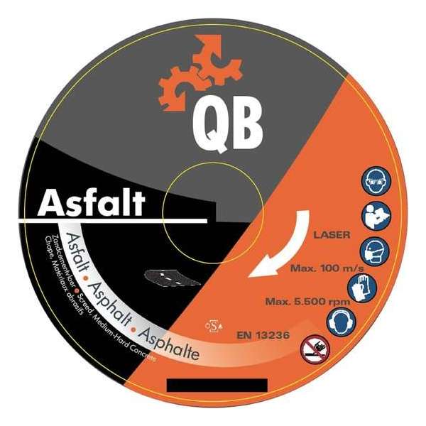 Diamant zaagblad QB Asfalt Ø350mm asgat 25,4mm - slijpschijf