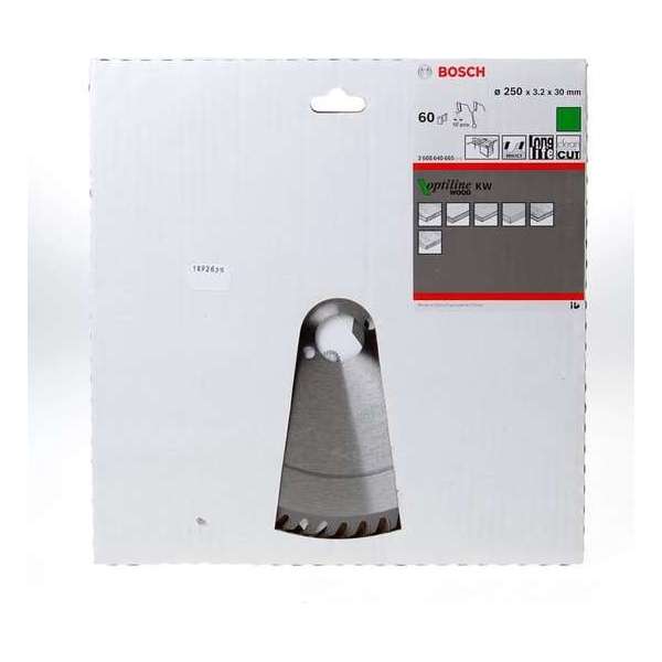 Bosch - Cirkelzaagblad Optiline Wood 250 x 30 x 3,2 mm, 60