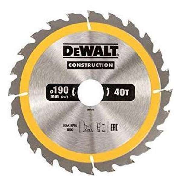 DeWalt DT1945 Cirkelzaagblad - 190 x 30 x 40T - Hout en Non-ferro metaal