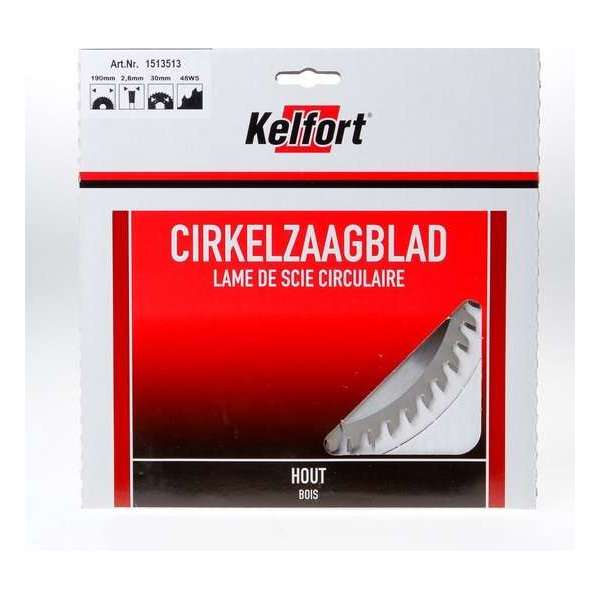 Kelfort Cirkelzaagblad hardmetaal 40 tanden WS-W diameter 190 x 2.8 x 30mm (Prijs per stuk)