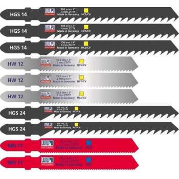 Wilpu Decoupeerzaagbladen, 10 stuks, voor hout en metaal