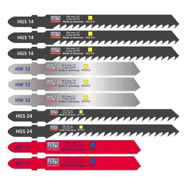Wilpu Decoupeerzaagbladen, 10 stuks, voor hout en metaal