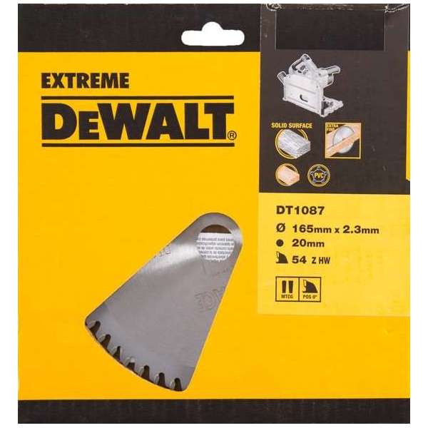 DeWALT DT1087 Trespa Cirkelzaagblad HW 165x20mm 54T