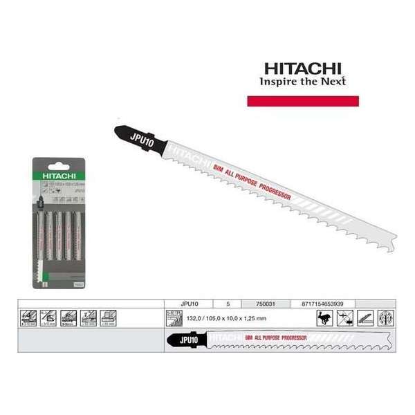 Hitachi Decoupeerzaagbladen JPU10 blister van 5 bladen