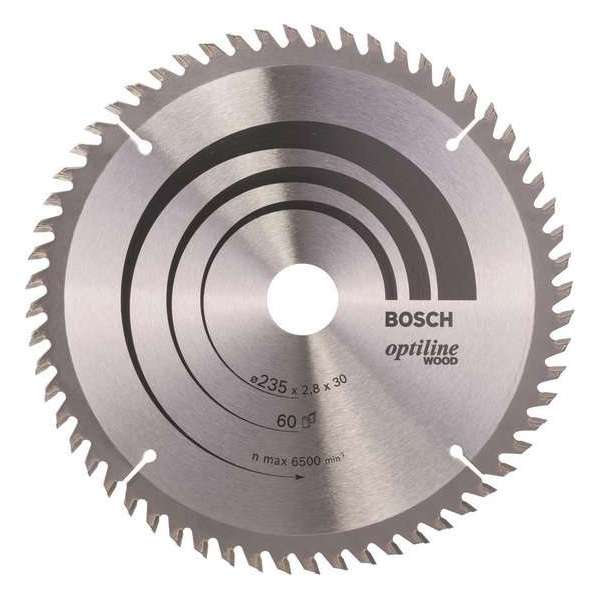 Bosch - Cirkelzaagblad Optiline Wood 235 x 30/25 x 2,8 mm, 60