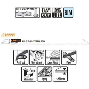 Bi-metaal reciprozaagblad 300 x 19 mm. 10-14tpi (5 stuks)