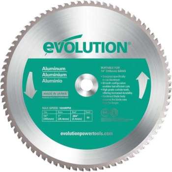 EVOLUTION - Evolution EVO 355mm drycut zaagblad voor aluminium - DIA 355 MM - 80 T