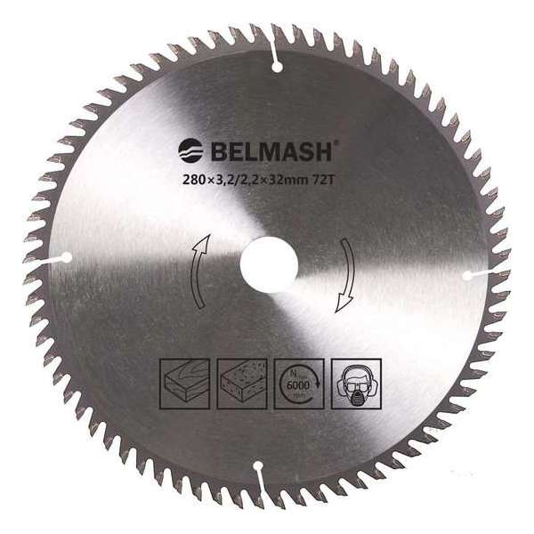 BELMASH zaagblad Ø280mm - as 30mm - 72T