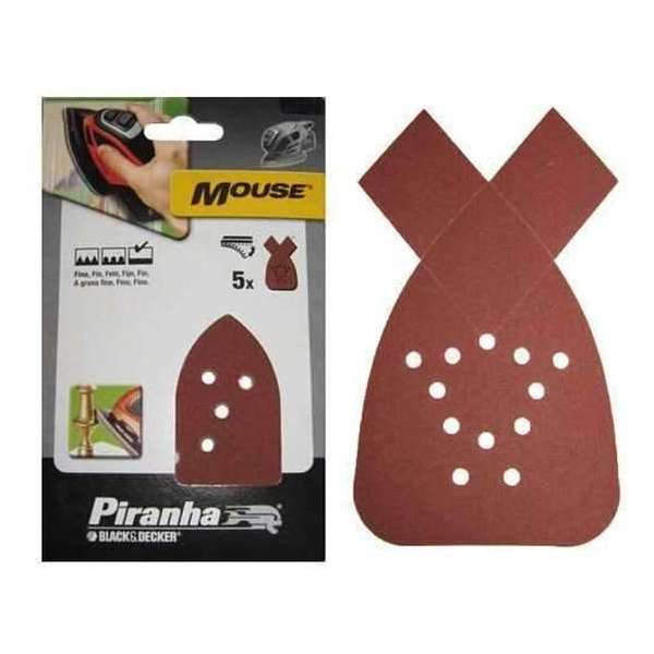 Piranha Schuurstroken Mouse, 120K 5 stuks X31009