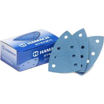 Hamach Dynamic velcro Delta schuurpapier met 7 stofafzuiggaten P240 - 50 stuks