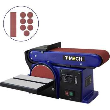 T-Mech 500W Band- en schijf schuurmachine 230V Ø150mm Incl extra schuurpapier