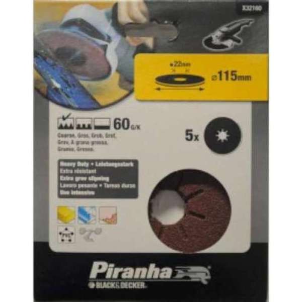 BLACK+DECKER Piranha schuurschijf k60 115mm