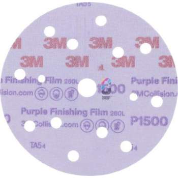 3M 51154 260L+ Hookit Purple Finishing Schuurschijven 150mm P1500 - 50 stuks