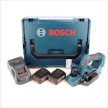 Bosch Professional GHO 18 V-LI Accu schaafmachine - Met 2x 5,0Ah accu's, GAL 1880 CV snellader en L-BOXX