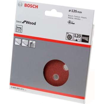 Bosch - 5-delige schuurbladenset 125 mm, 120