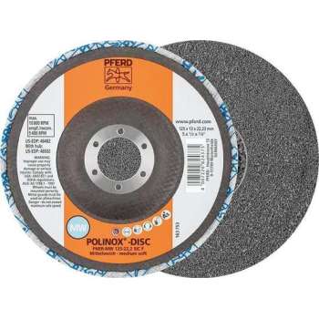 Pferd 44690733 Polinox-Compact Schuurpapier Disc Disc Pner-W 125-22 2 Sic F Diameter 125 Mm 5 Stuks