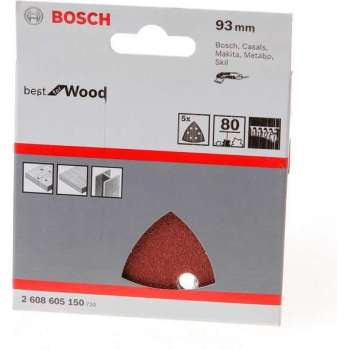 Bosch - 5-delige schuurbladenset 93 mm, 80